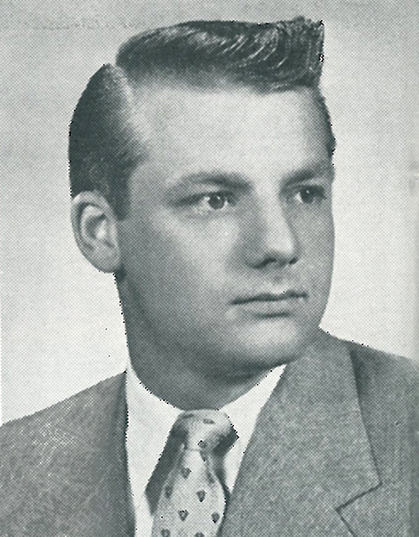 yearbook headshot of Willard "Bill" Carmel